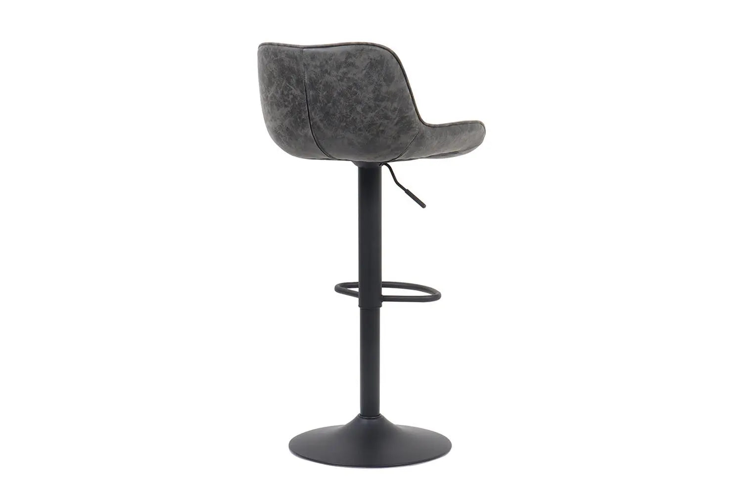 Lot de Tabourets de Bar FENNY en PU Gris - 48 x 49.5 cm ROUSSEAU