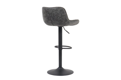 Lot de Tabourets de Bar FENNY en PU Gris - 48 x 49.5 cm ROUSSEAU