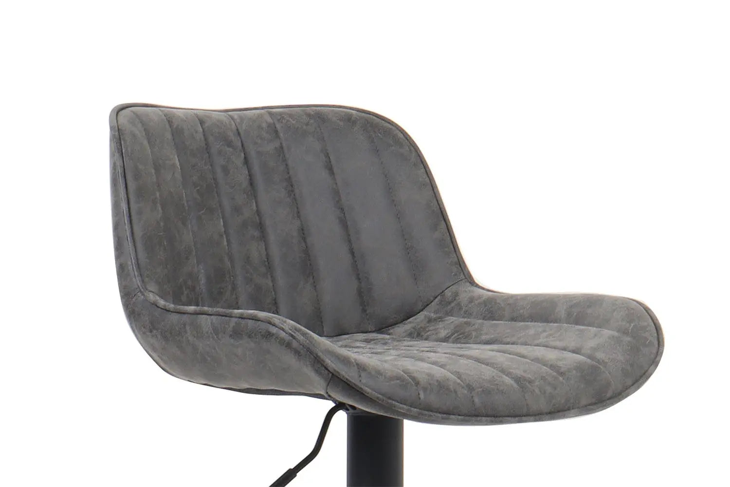 Lot de Tabourets de Bar FENNY en PU Gris - 48 x 49.5 cm ROUSSEAU