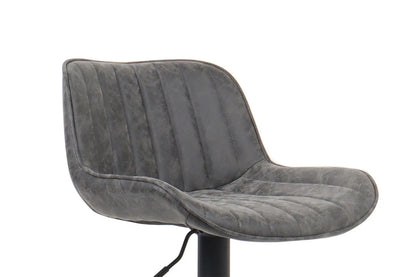 Lot de Tabourets de Bar FENNY en PU Gris - 48 x 49.5 cm ROUSSEAU