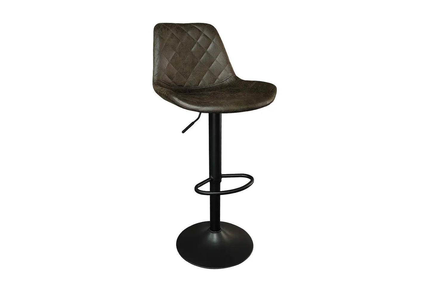 Lot de Tabourets de Bar MADYA en PU Brun Foncé - 49 x 54 cm ROUSSEAU