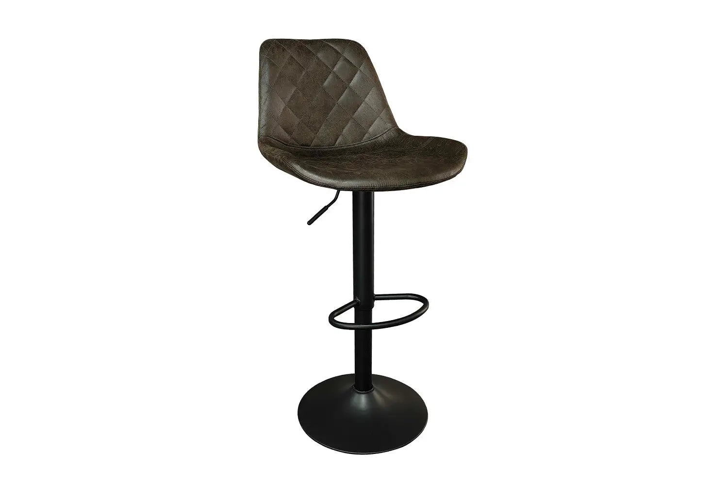 Lot de Tabourets de Bar MADYA en PU Brun Foncé - 49 x 54 cm ROUSSEAU