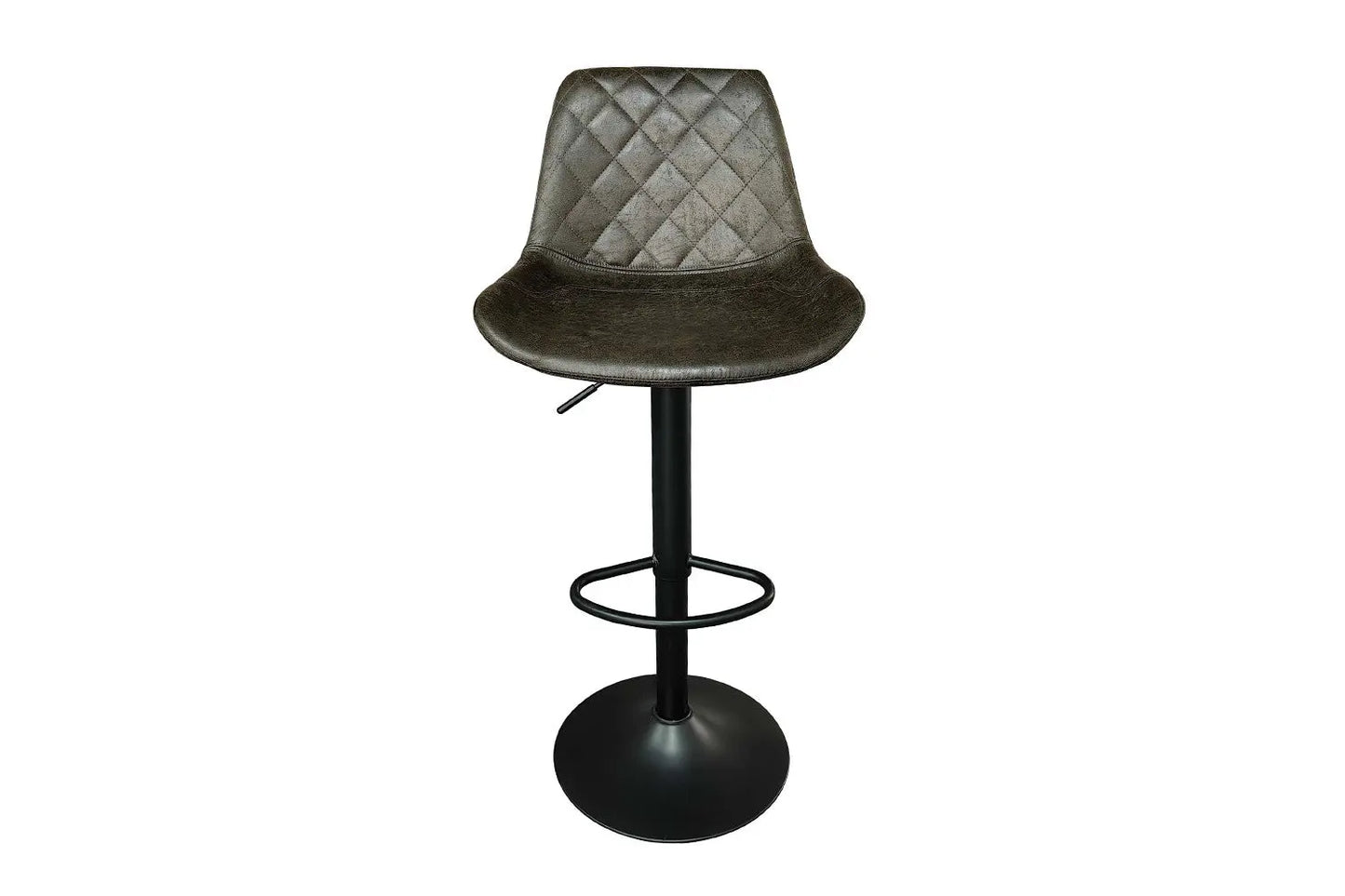 Lot de Tabourets de Bar MADYA en PU Brun Foncé - 49 x 54 cm ROUSSEAU