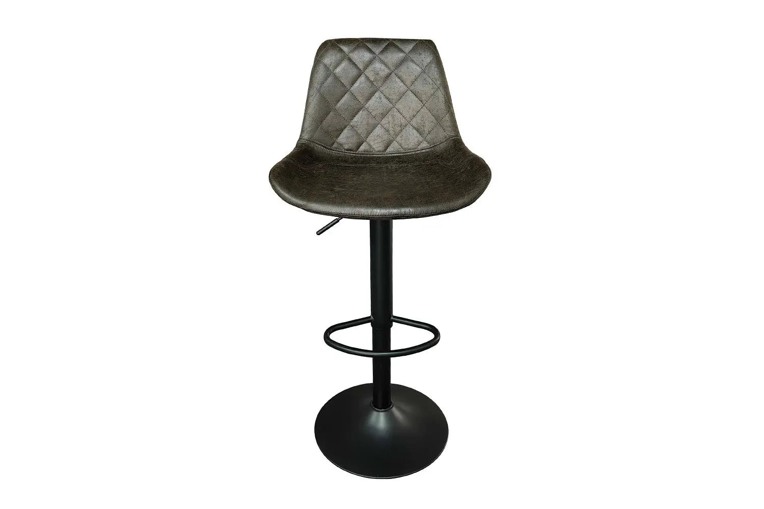 Lot de Tabourets de Bar MADYA en PU Brun Foncé - 49 x 54 cm ROUSSEAU