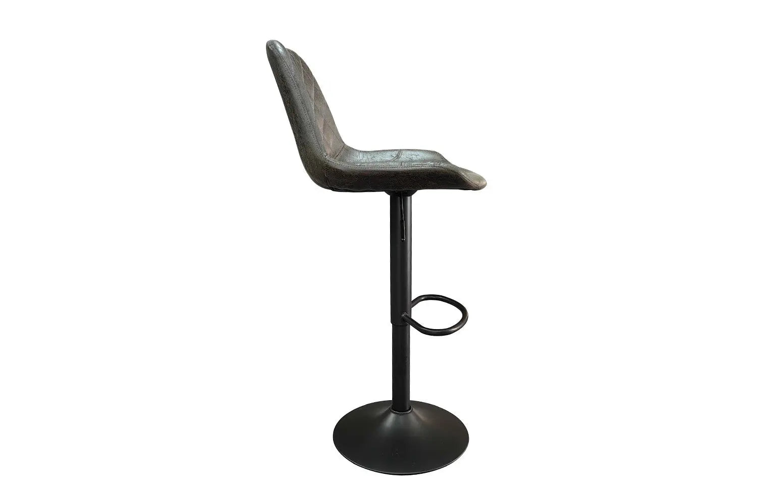 Lot de Tabourets de Bar MADYA en PU Brun Foncé - 49 x 54 cm ROUSSEAU