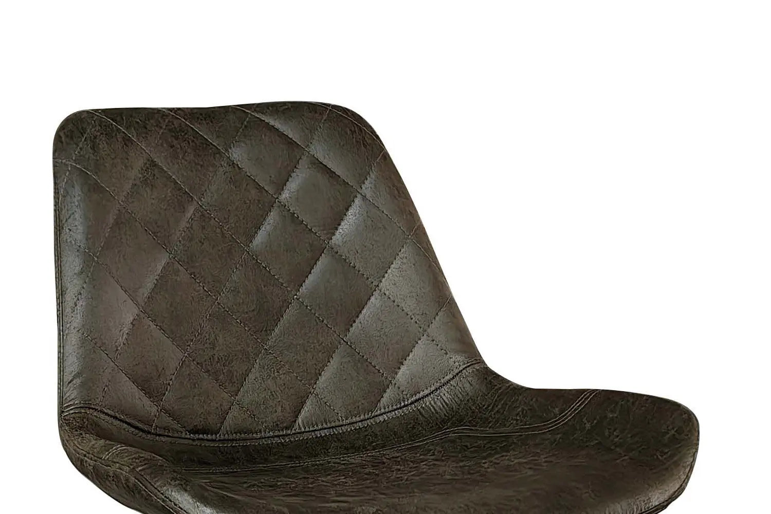 Lot de Tabourets de Bar MADYA en PU Brun Foncé - 49 x 54 cm ROUSSEAU