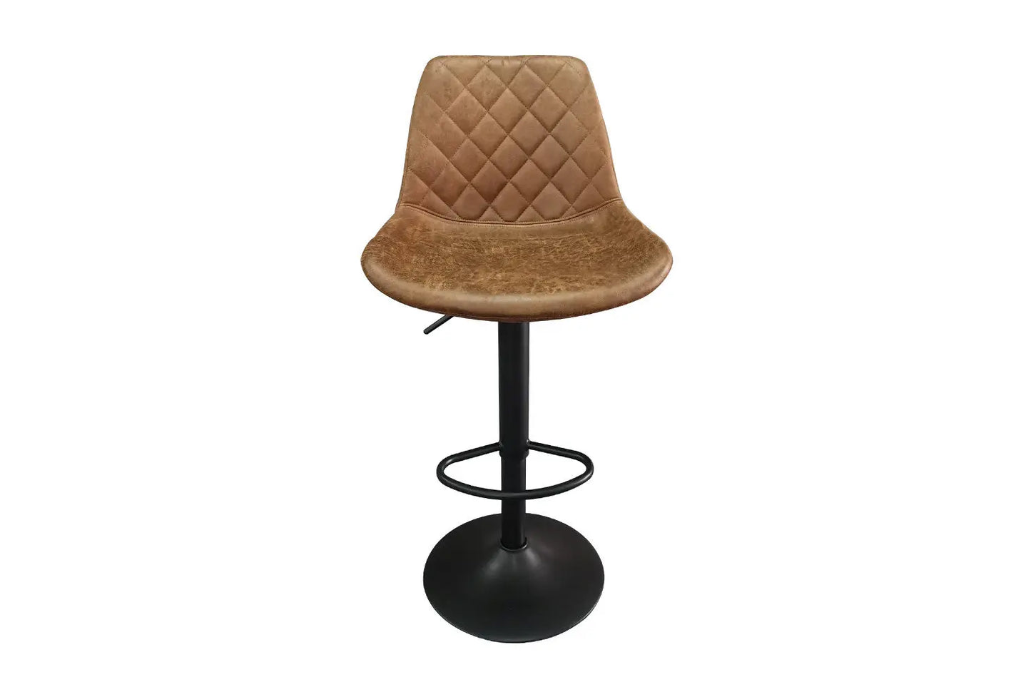 Lot de Tabourets de Bar MADYA en PU Cognac - 49 x 54 cm ROUSSEAU