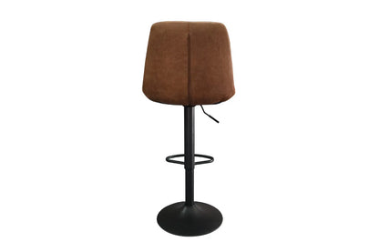 Lot de Tabourets de Bar MADYA en PU Cognac - 49 x 54 cm ROUSSEAU