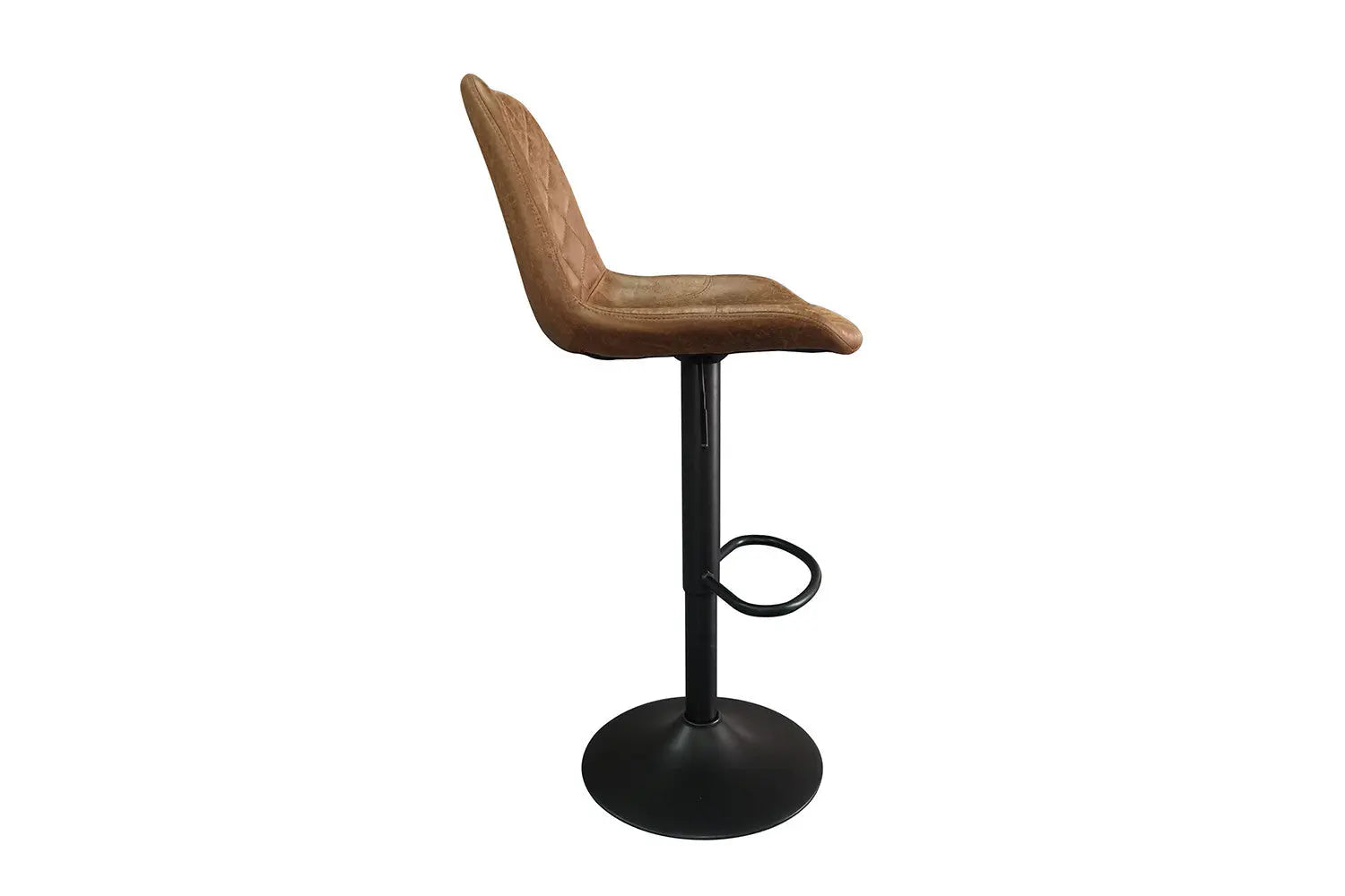 Lot de Tabourets de Bar MADYA en PU Cognac - 49 x 54 cm ROUSSEAU