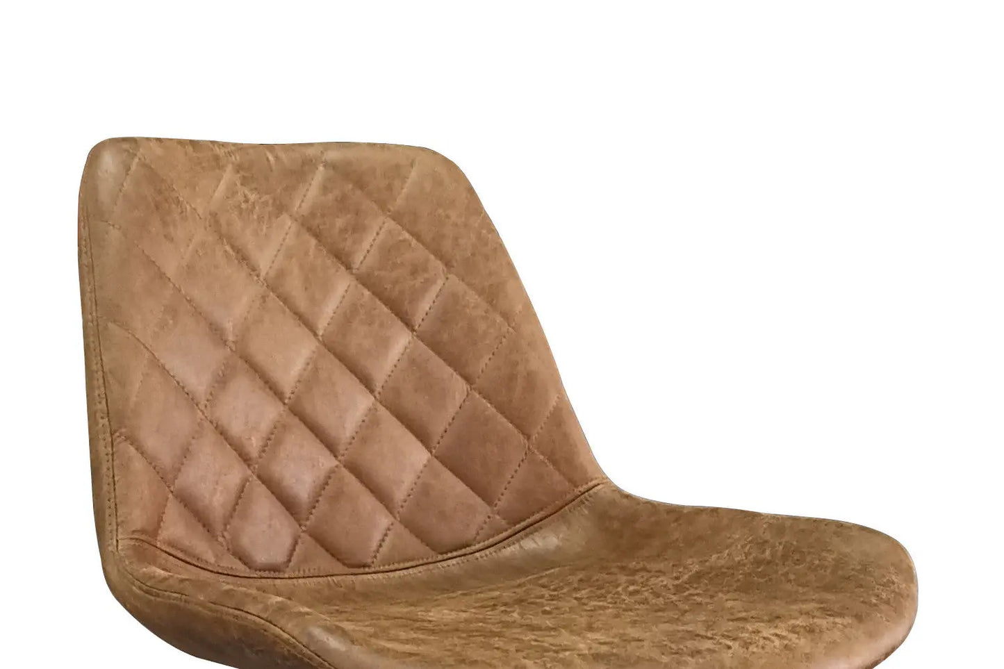 Lot de Tabourets de Bar MADYA en PU Cognac - 49 x 54 cm ROUSSEAU