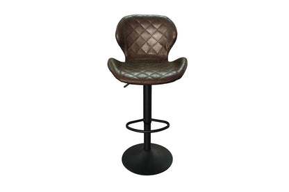 Lot de Tabourets de Bar MAYA en PU Brun Foncé - 48 x 52 cm ROUSSEAU