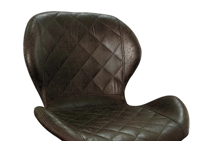 Lot de Tabourets de Bar MAYA en PU Brun Foncé - 48 x 52 cm ROUSSEAU