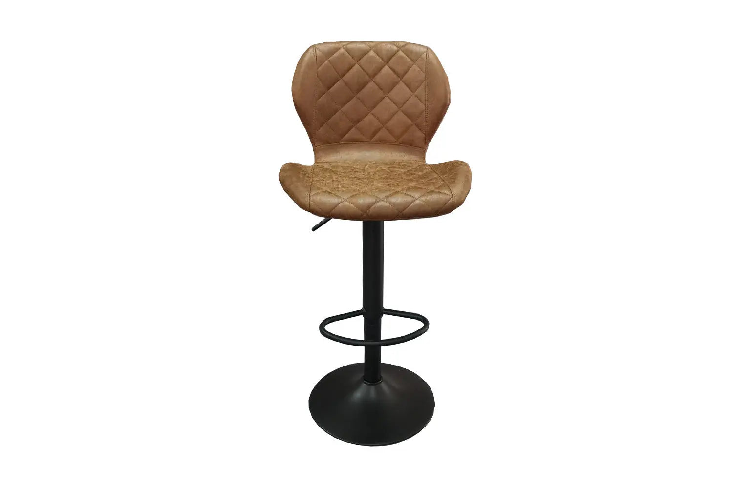 Lot de Tabourets de Bar MAYA en PU Cognac - 48 x 52 cm ROUSSEAU