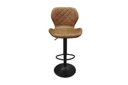 Lot de Tabourets de Bar MAYA en PU Cognac - 48 x 52 cm ROUSSEAU