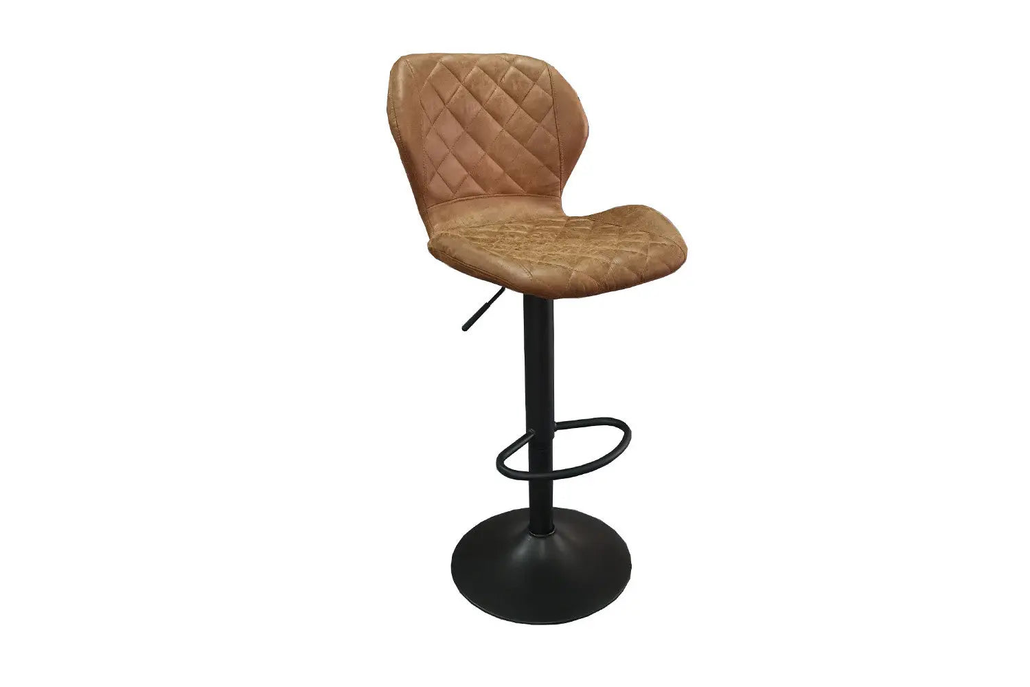 Lot de Tabourets de Bar MAYA en PU Cognac - 48 x 52 cm ROUSSEAU