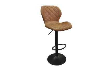 Lot de Tabourets de Bar MAYA en PU Cognac - 48 x 52 cm ROUSSEAU