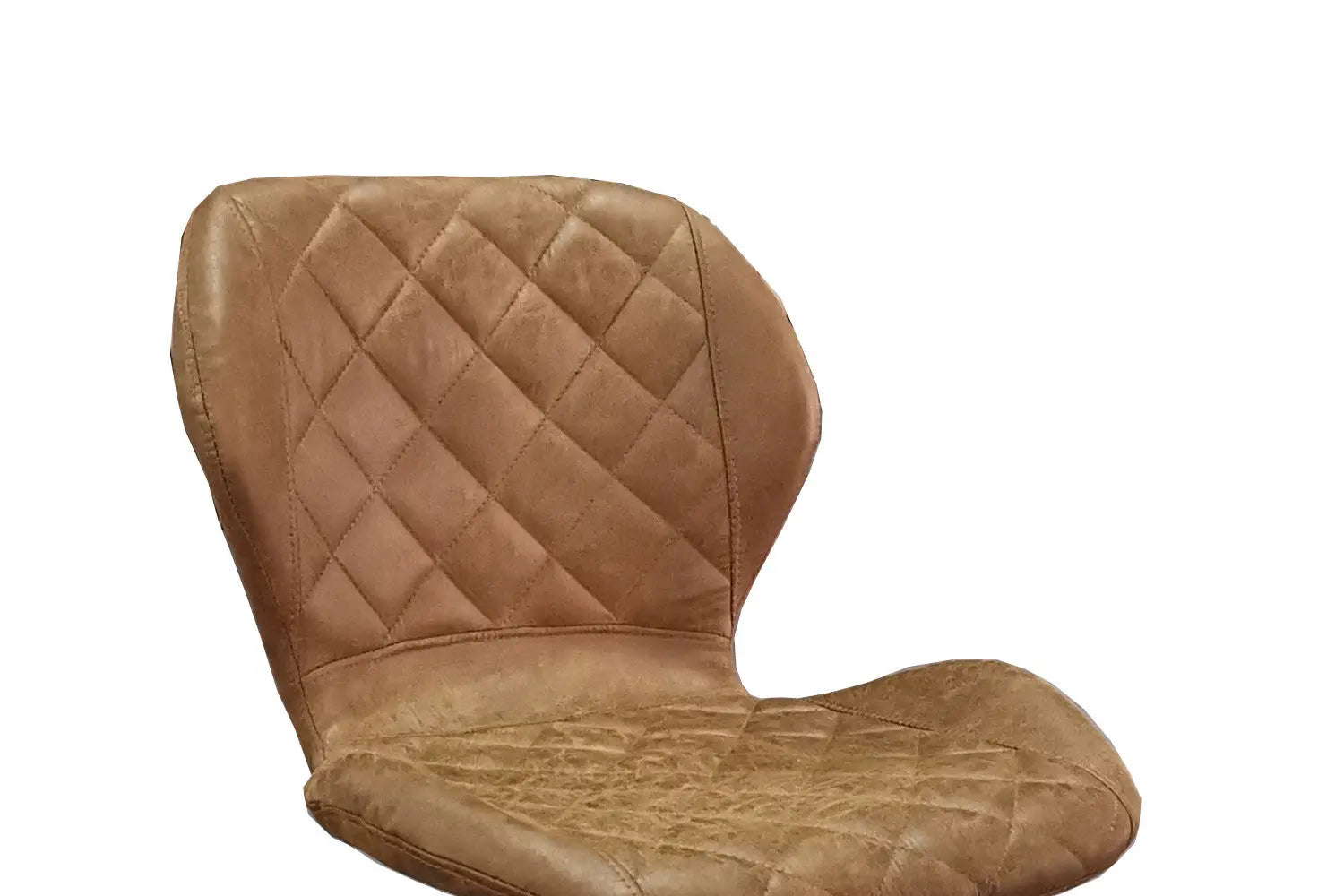 Lot de Tabourets de Bar MAYA en PU Cognac - 48 x 52 cm ROUSSEAU