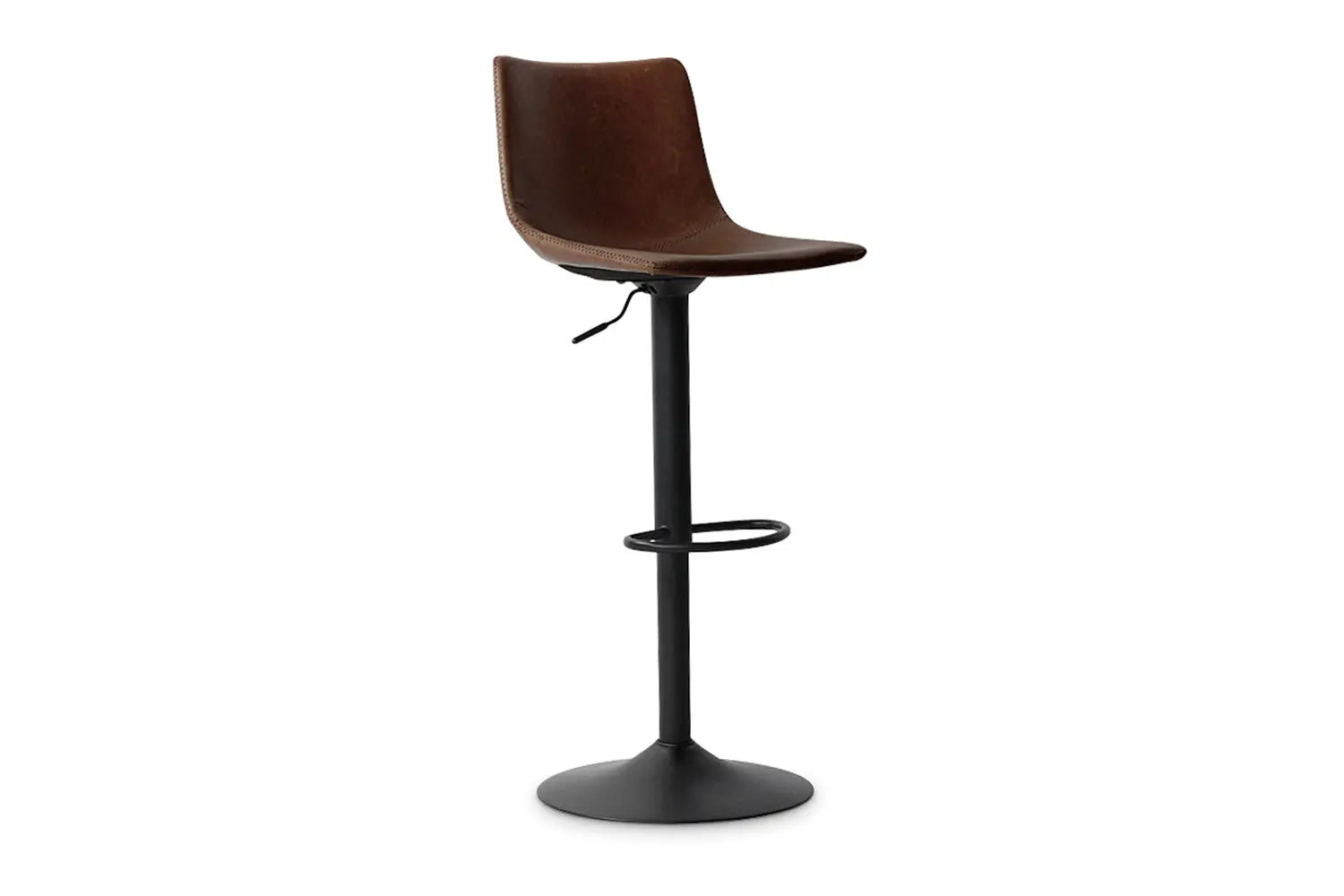 Lot de Tabourets de Bar TREVIS en PU Brun - 41 x 47 cm ROUSSEAU
