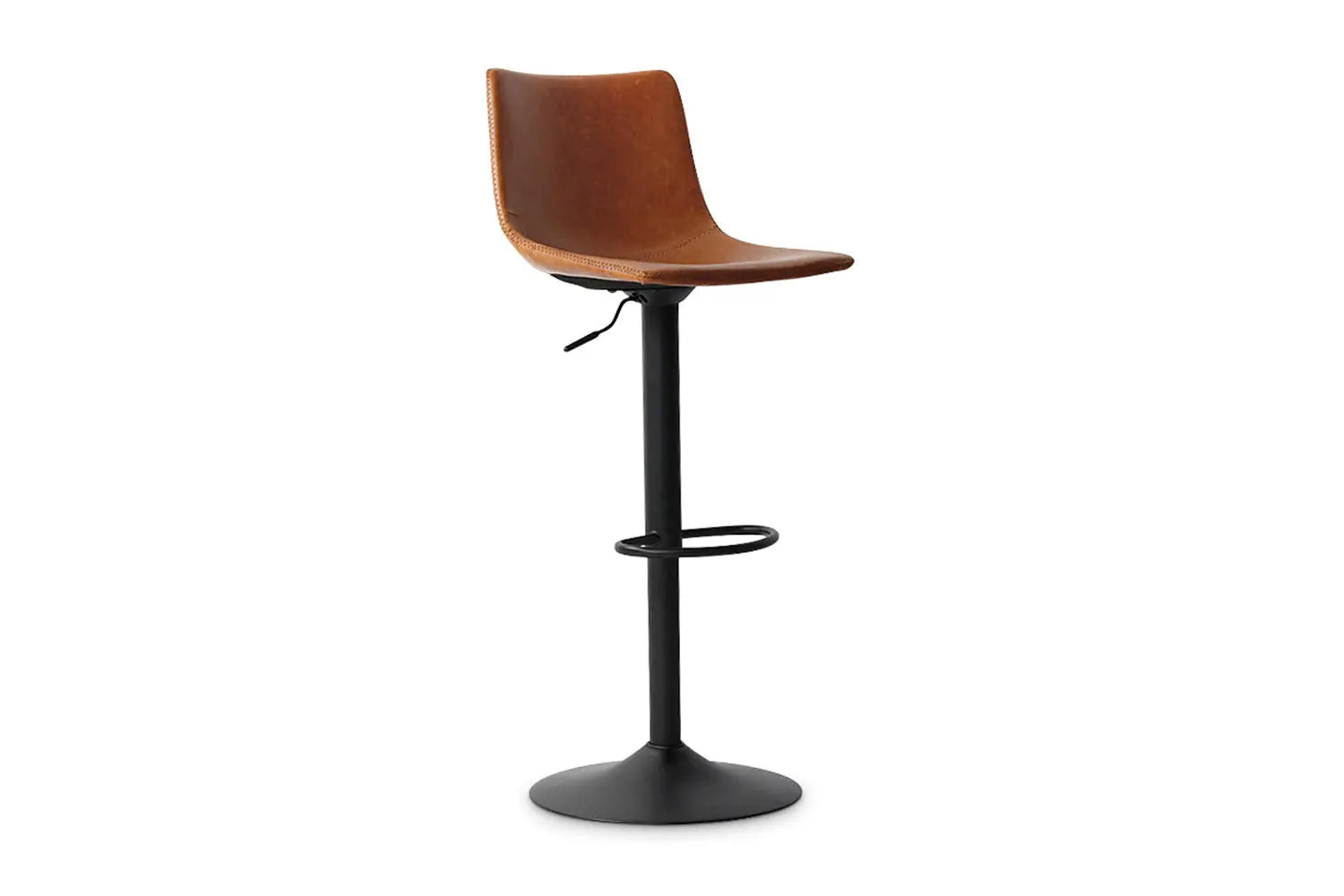 Lot de Tabourets de Bar TREVIS en PU Cognac - 41 x 47 cm ROUSSEAU