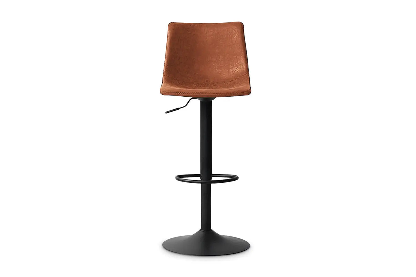 Lot de Tabourets de Bar TREVIS en PU Cognac - 41 x 47 cm ROUSSEAU