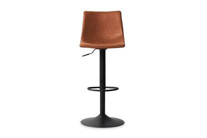 Lot de Tabourets de Bar TREVIS en PU Cognac - 41 x 47 cm ROUSSEAU