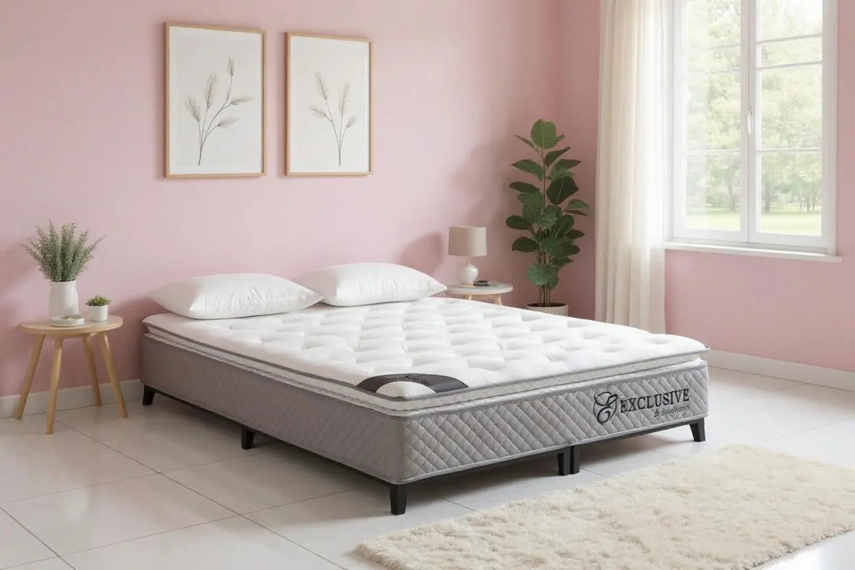 Matelas Exclusif Ressorts Gris - 32 cm avec Surmatelas Intégré 160x200 cm SAN MARTINO