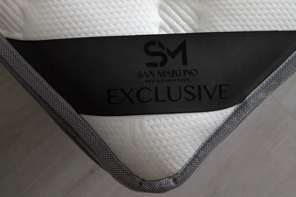 Matelas Exclusif Ressorts Gris - 32 cm avec Surmatelas Intégré 180x200 cm SAN MARTINO