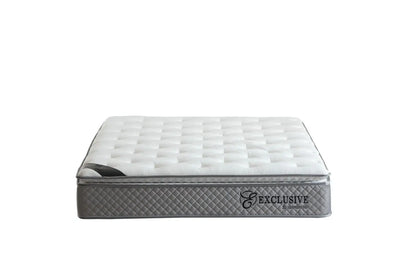 Matelas Exclusif Ressorts Gris - 32 cm avec Surmatelas Intégré 180x200 cm SAN MARTINO