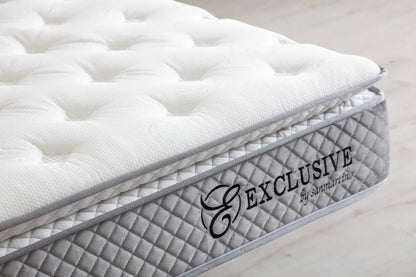 Matelas Exclusif Ressorts Gris - 32 cm avec Surmatelas Intégré 180x200 cm SAN MARTINO