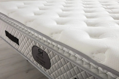 Matelas Exclusif Ressorts Gris - 32 cm avec Surmatelas Intégré 180x200 cm SAN MARTINO