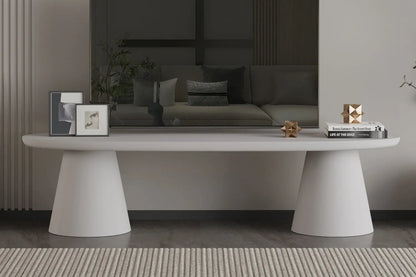 Meuble TV Effet Ciment Ecru TAVINA pour votre salon - 160 cm ROUSSEAU