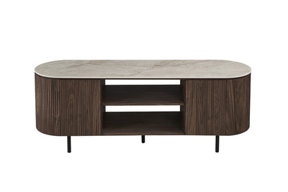 Meuble TV VEKO 160 cm - vue côté bords arrondis