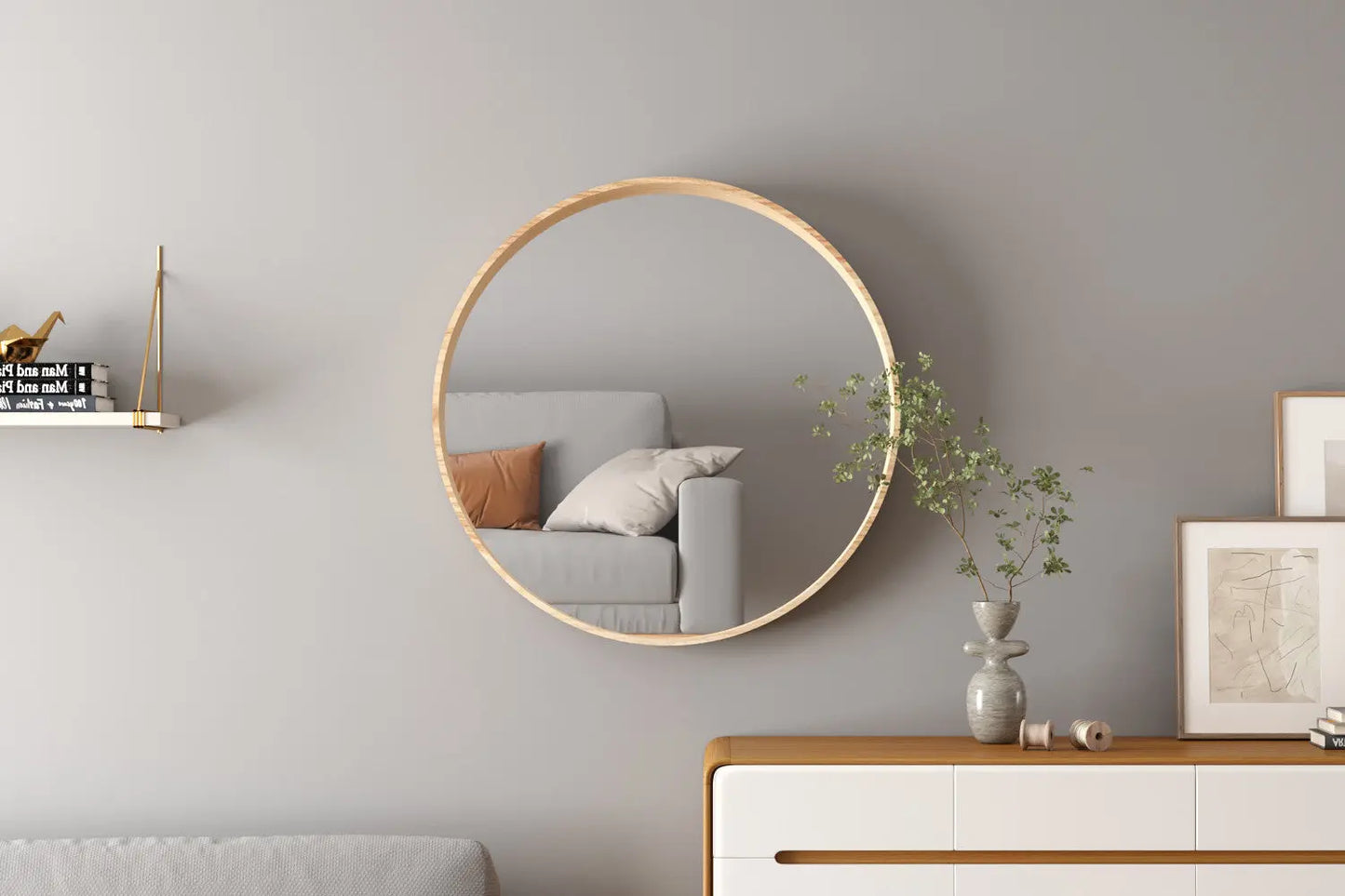Miroir ROSALYA en effet Chêne vieilli - 80x80 cm ROUSSEAU