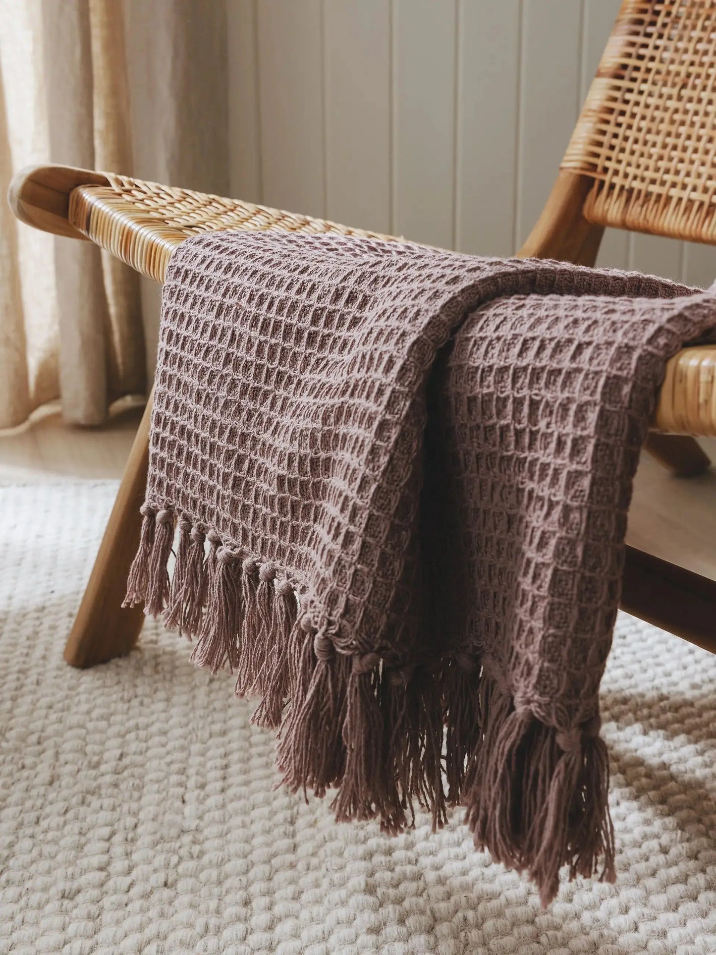 Plaid en Coton fait main Amelia Rose - 125x150 cm BENUTA