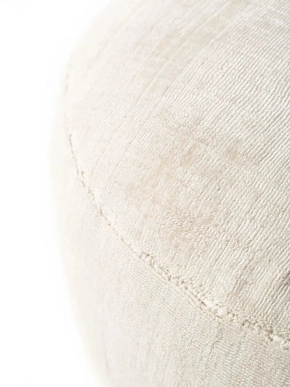 Pouf en tissu 100% Viscose fait main NOVA Crème BENUTA