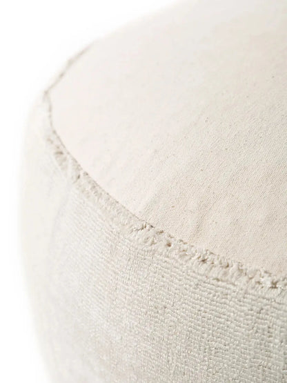 Pouf en tissu 100% Viscose fait main NOVA Crème BENUTA