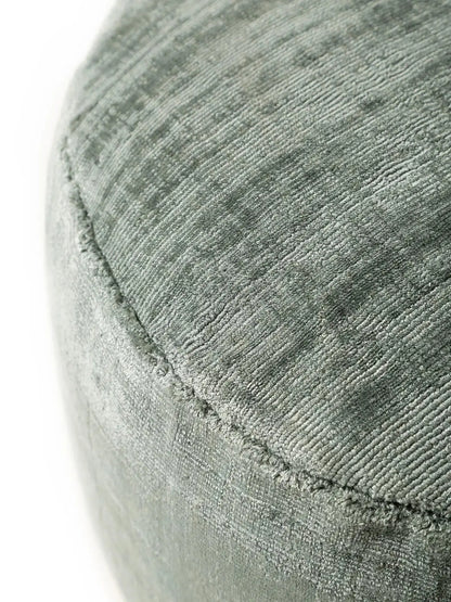 Pouf en tissu 100% Viscose fait main NOVA Vert Clair BENUTA