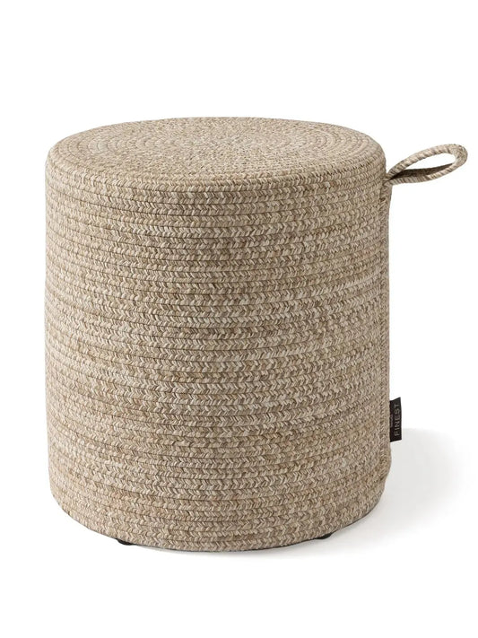 Pouf fait main d'intérieur et d'extérieur NOE Beige BENUTA
