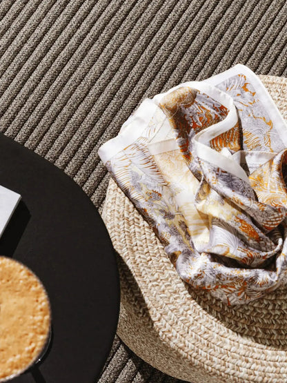 Pouf fait main d'intérieur et d'extérieur NOE Beige BENUTA