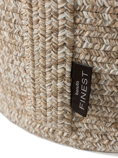 Pouf fait main d'intérieur et d'extérieur NOE Beige BENUTA