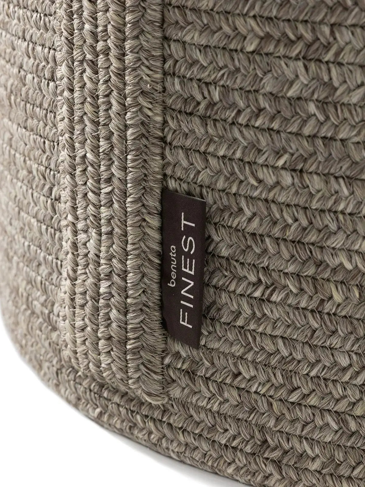 Pouf fait main d'intérieur et d'extérieur NOE Gris et Taupe BENUTA
