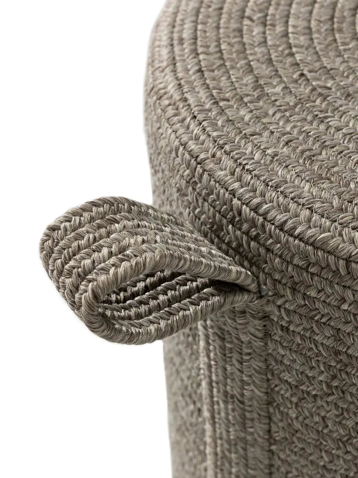 Pouf fait main d'intérieur et d'extérieur NOE Gris et Taupe BENUTA