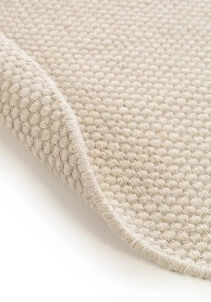 ROCCA - Tapis Rond de laine - Blanc BENUTA