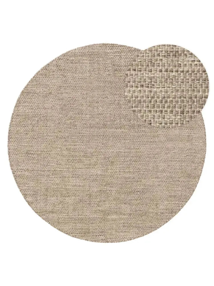 ROCCA - Tapis Rond de laine - Taupe BENUTA