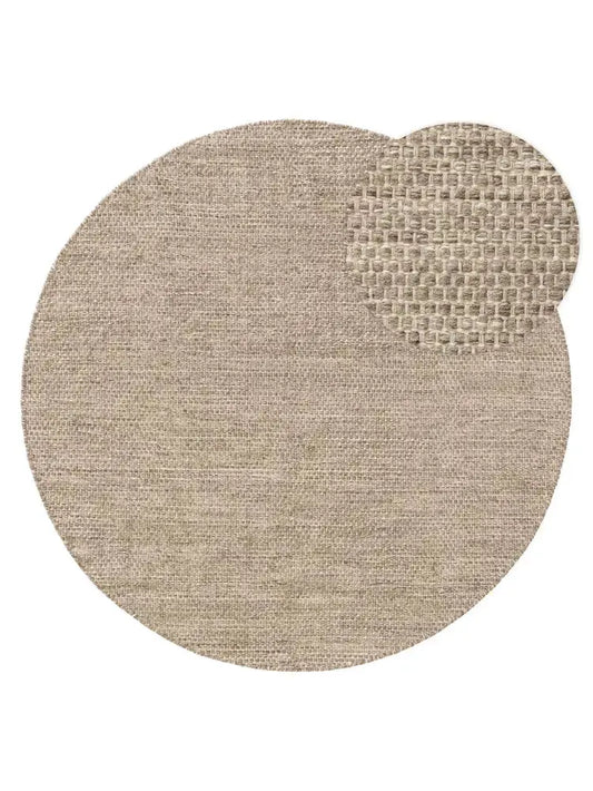 ROCCA - Tapis Rond de laine - Taupe BENUTA