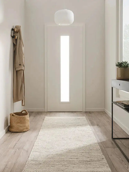 ROCCA - Tapis de Couloir en laine - Beige et noir BENUTA