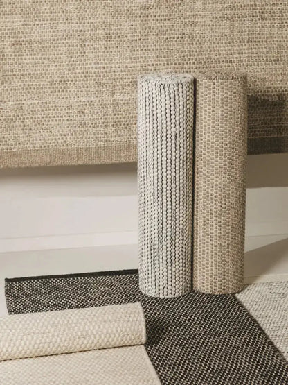 ROCCA - Tapis de Couloir en laine - Beige et noir BENUTA