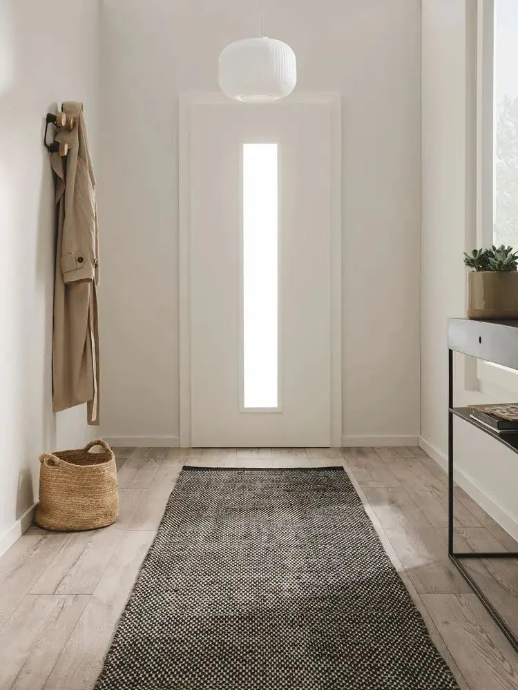 ROCCA - Tapis de Couloir en laine - Noir et Blanc BENUTA