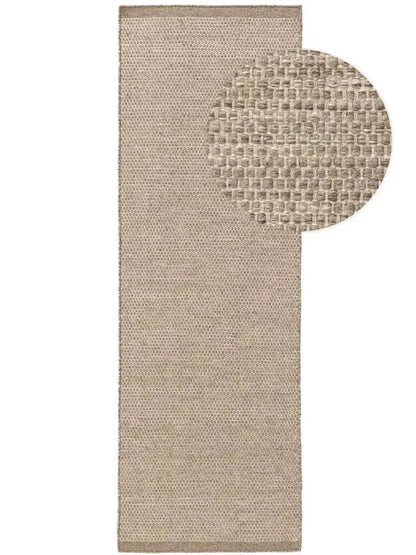 ROCCA - Tapis de Couloir en laine - Taupe BENUTA