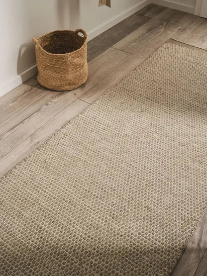 ROCCA - Tapis de Couloir en laine - Taupe BENUTA